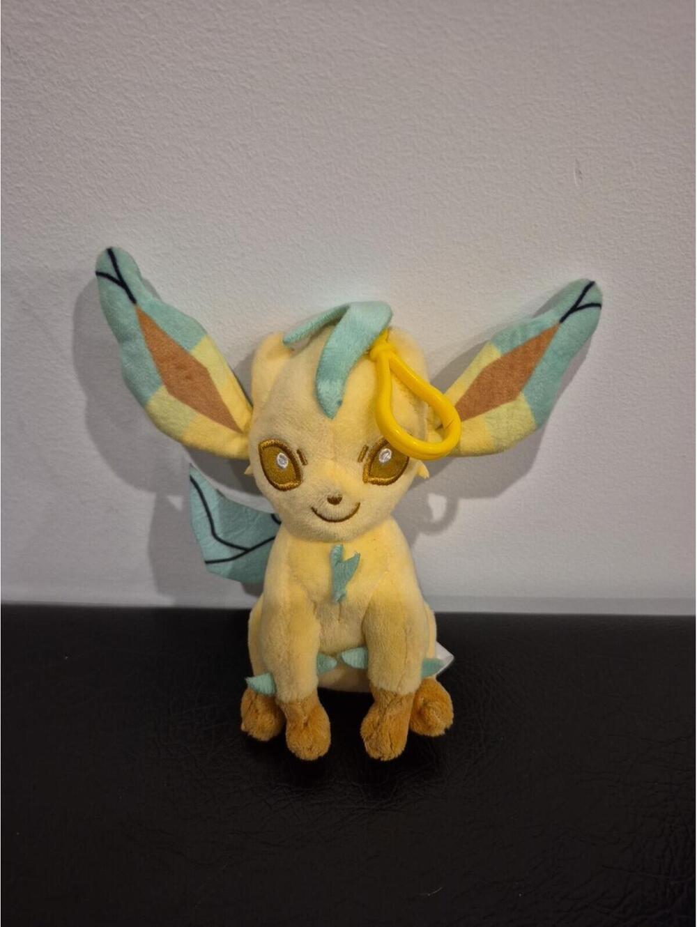 Nintendo Pokemon Leafeon Plush Toy Third 3rd Round 6.5" Bag Backpack Clip